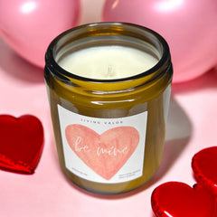 “Be Mine” Deep Cherry Merlot and Almond Soy Candle