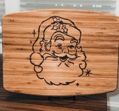 Santa's Cheer Engraved Bamboo Board