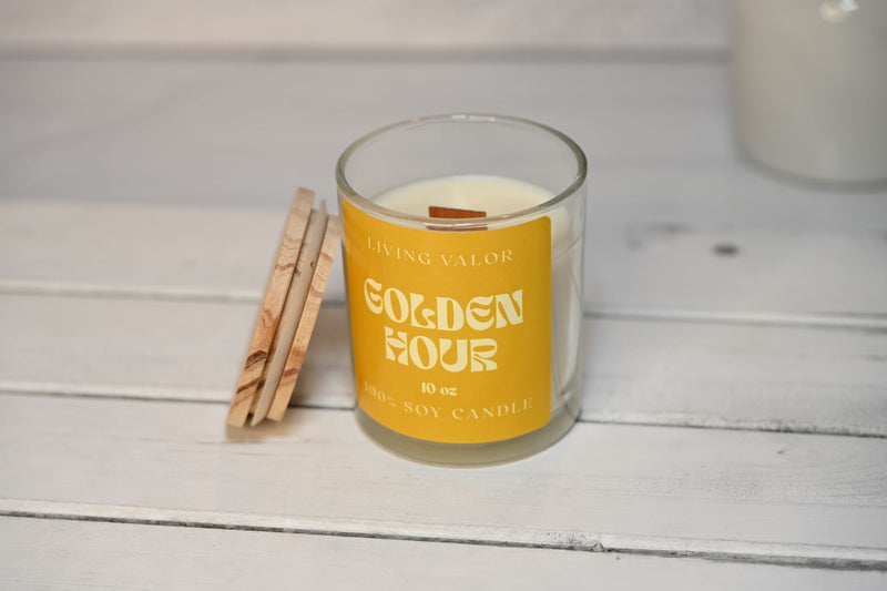 Golden Hour Soy Candle - 10oz Glass Jar