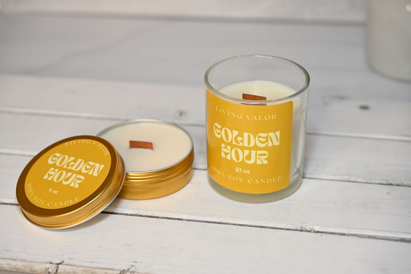 Golden Hour Soy Candle - 4oz Travel Tin