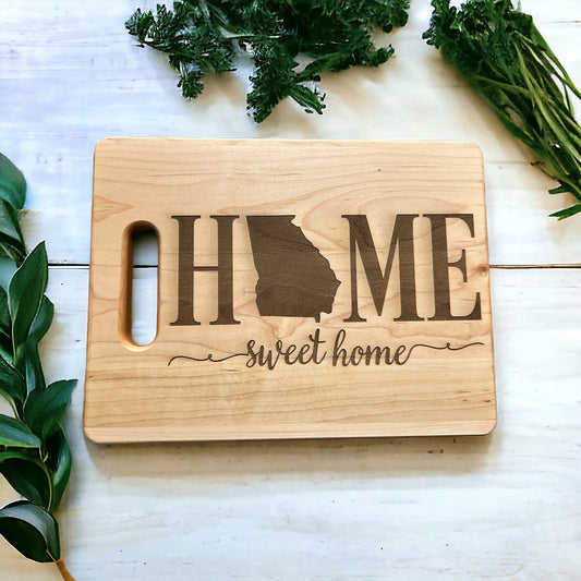 Georgia Home Sweet Home Maple Cutting Board