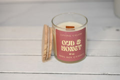 Oud and Honey Soy Candle - 10oz Glass Jar